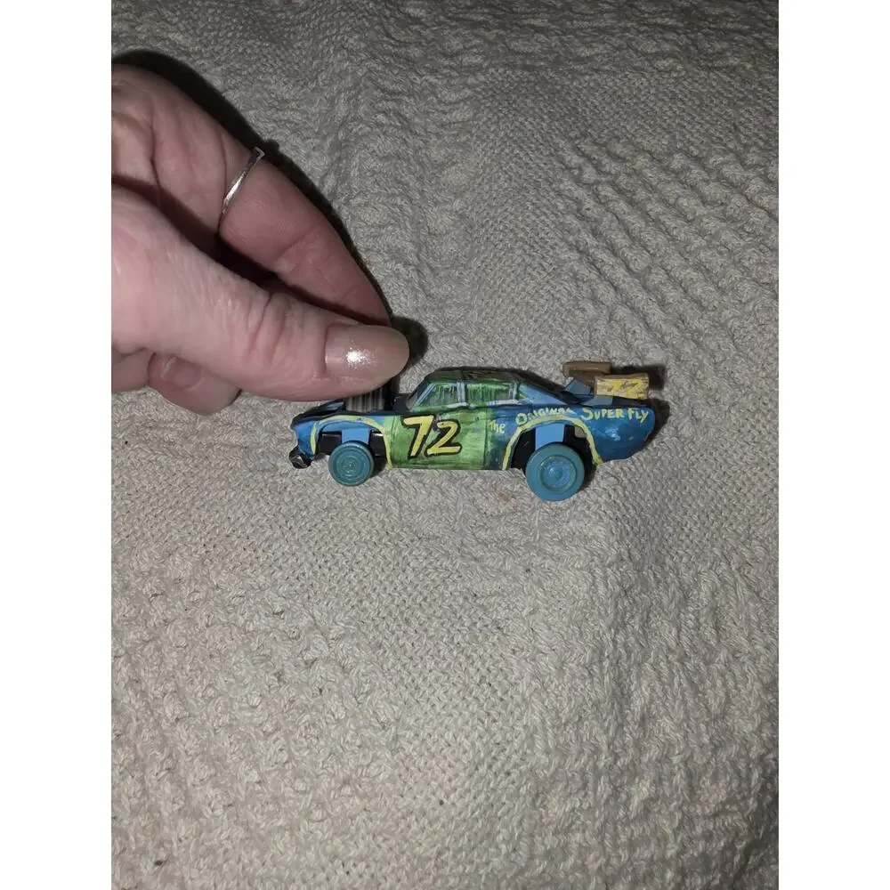 Disney Pixar Cars 3 Superfly #72 Demo Derby Missing 2 Rubber Tires Mattel